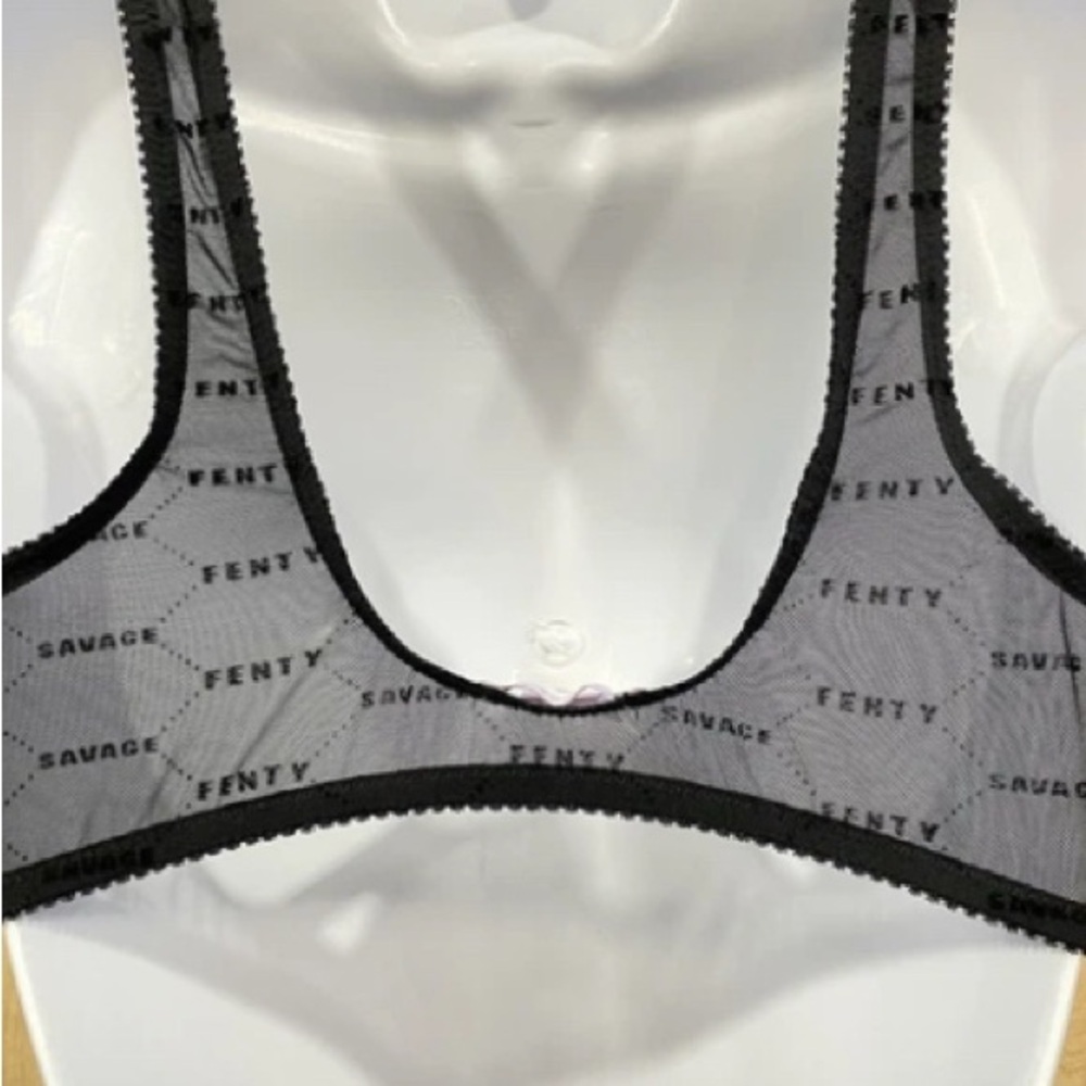 Savage X Fenty Black Sheer Bralette - Picture 4 of 6